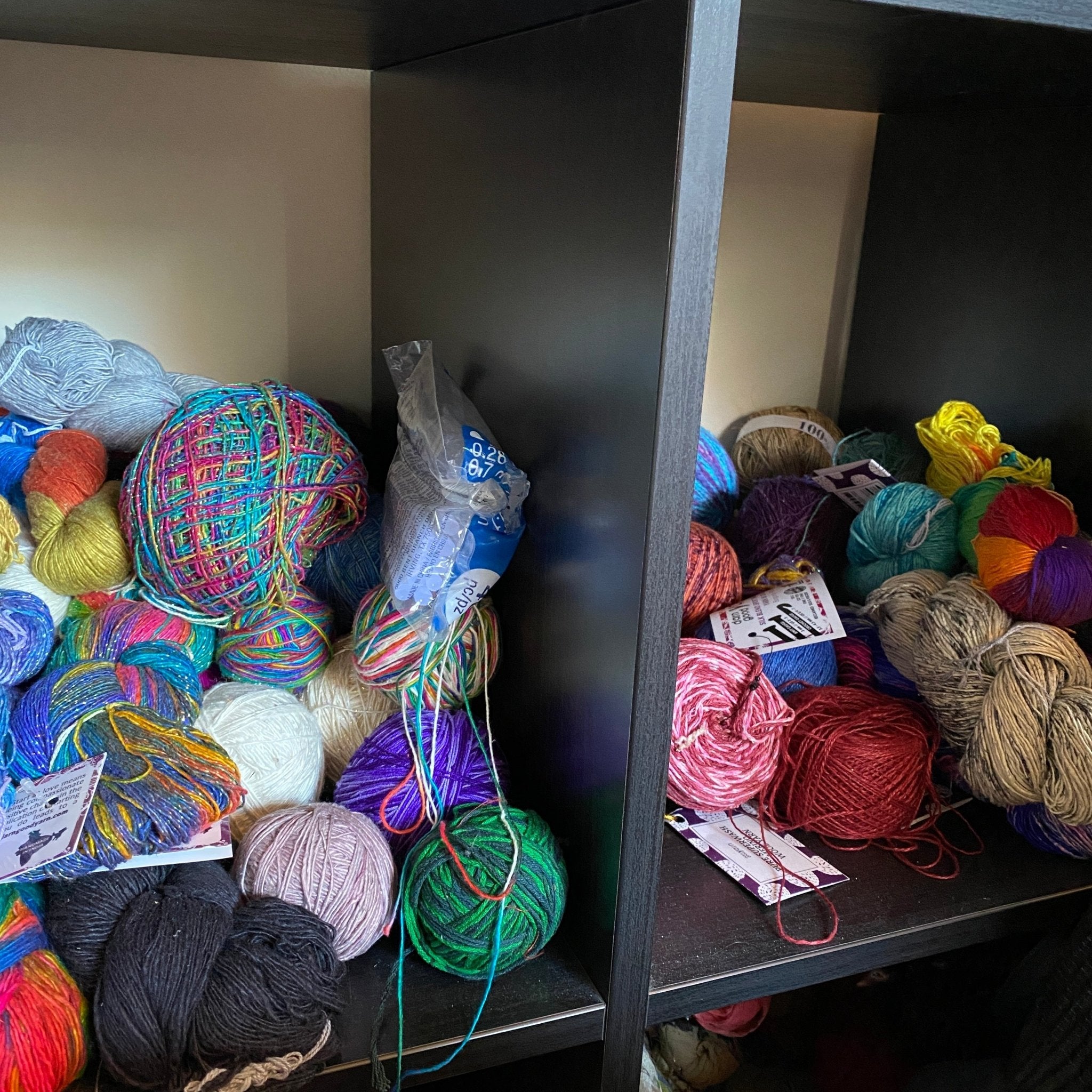 Fold-Up Knitting & Yarn Storage Caddy, Grey Canvas