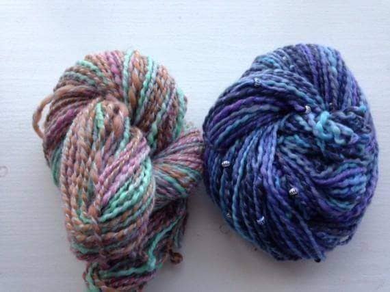Handspun Yarn Made From Hand Dyed Corriedale Wool Braids! - Darn Good Yarn - Darn Good Yarn