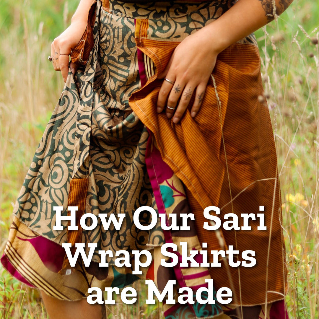 How Our Sari Wrap Skirts Are Made - Darn Good Yarn