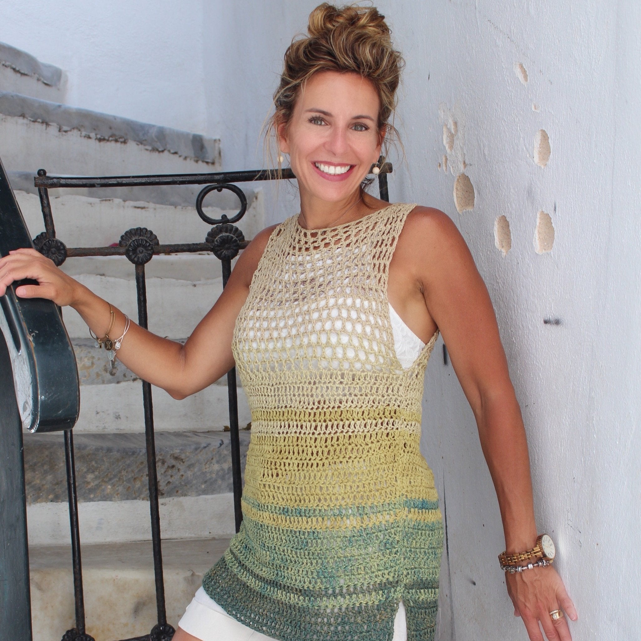 トップス Leinwande Mix Yarn Crochet Top leinwande（ラインヴァンド）の「Mix Yarn Crochet Top（ベスト）」 - WEAR