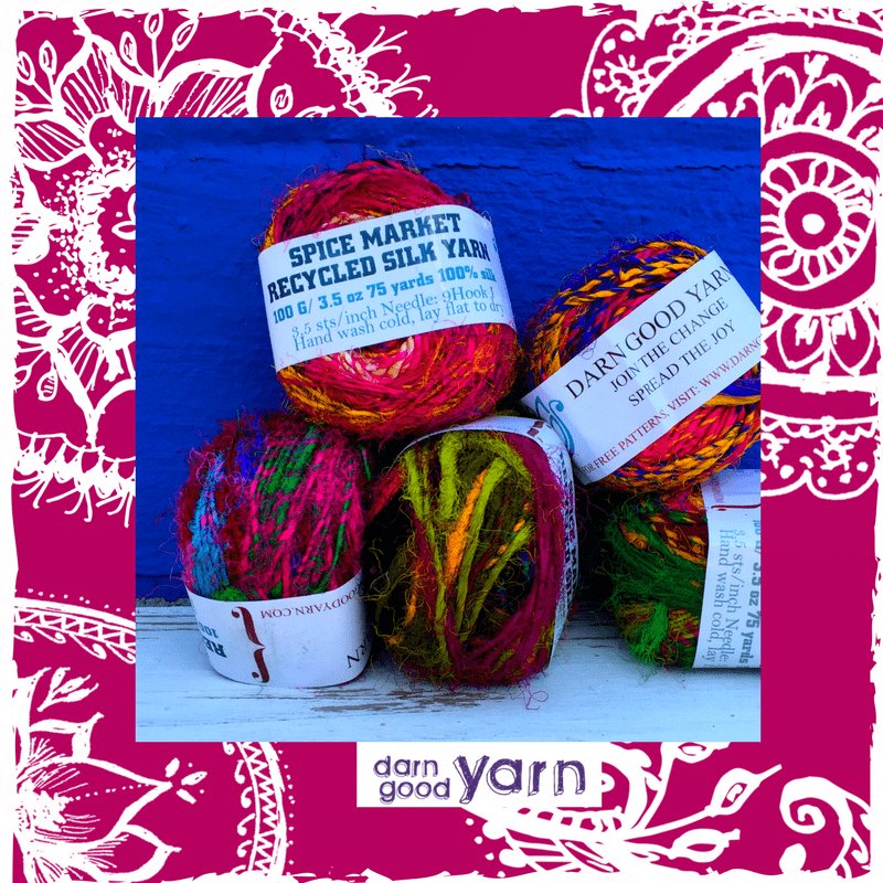 Lace Weight 100% Recycled Silk Yarn I Darn Good Yarn