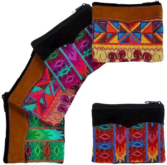 Darn Good Yarn: Zoe Huipil Coin Pouch — Upcycled Textile Purse Handmade in Guatemala, Clothing and Accessories