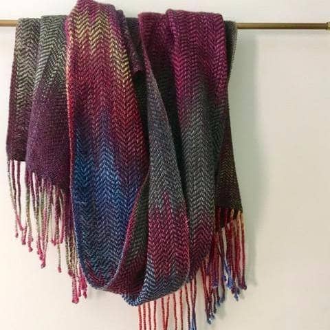 Cabito Wool Color Pool Woven Scarf Pattern | Darn Good Yarn display picture 3