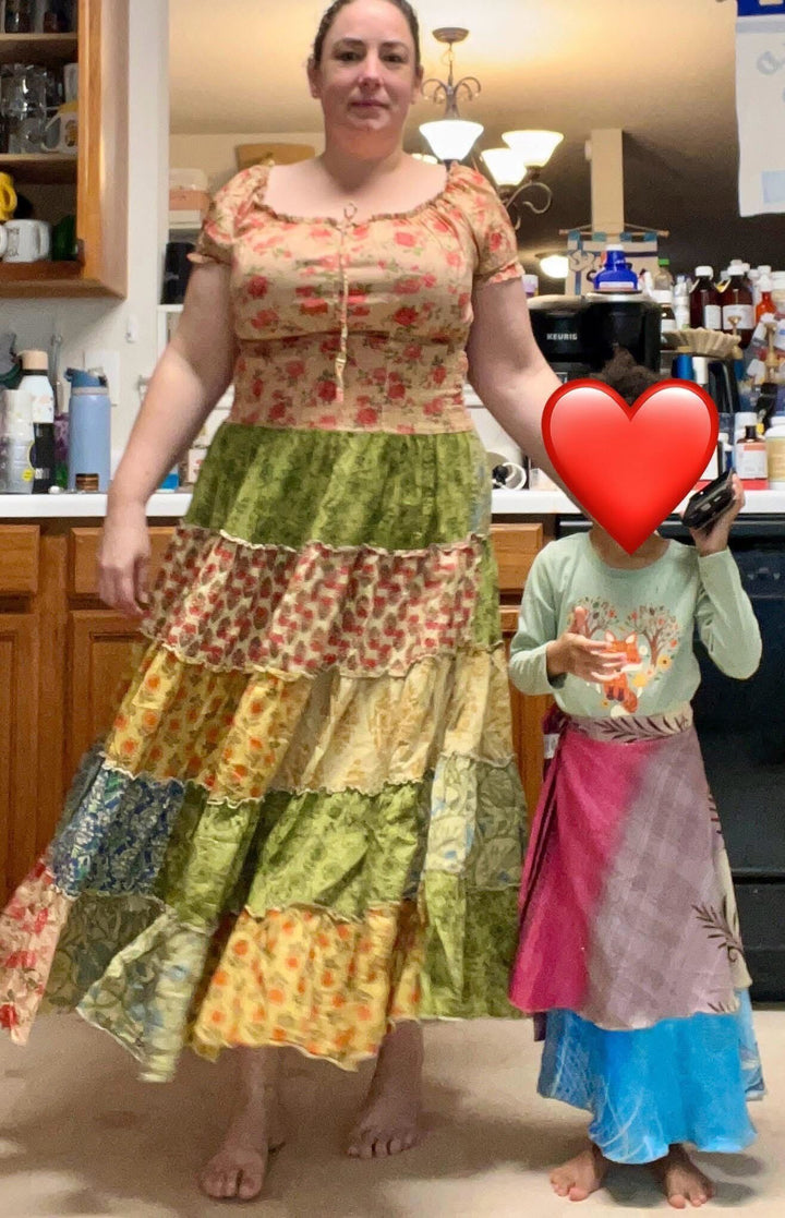 Darn Good Yarn: Limited Edition: Cotton Patchwork Maxi Dress, Clothing and Accessories