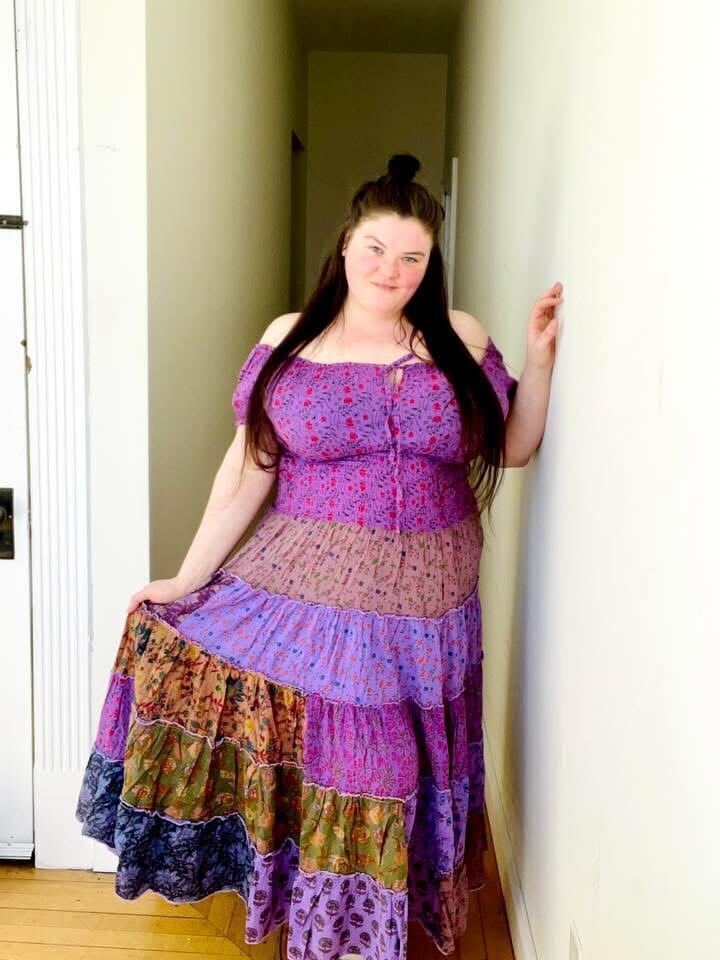 Darn Good Yarn: Limited Edition: Cotton Patchwork Maxi Dress, Clothing and Accessories