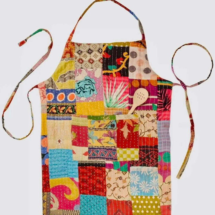 Darn Good Yarn: Limited Edition: Woodstock Dreams Kantha Patchwork Apron, Clothing and Accessories