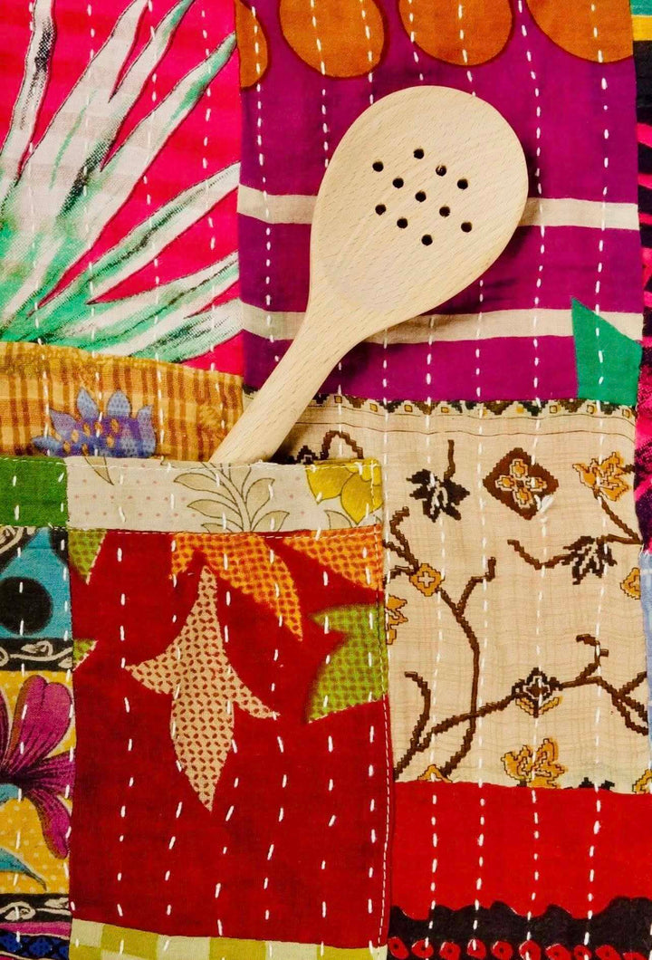 Darn Good Yarn: Limited Edition: Woodstock Dreams Kantha Patchwork Apron, Clothing and Accessories
