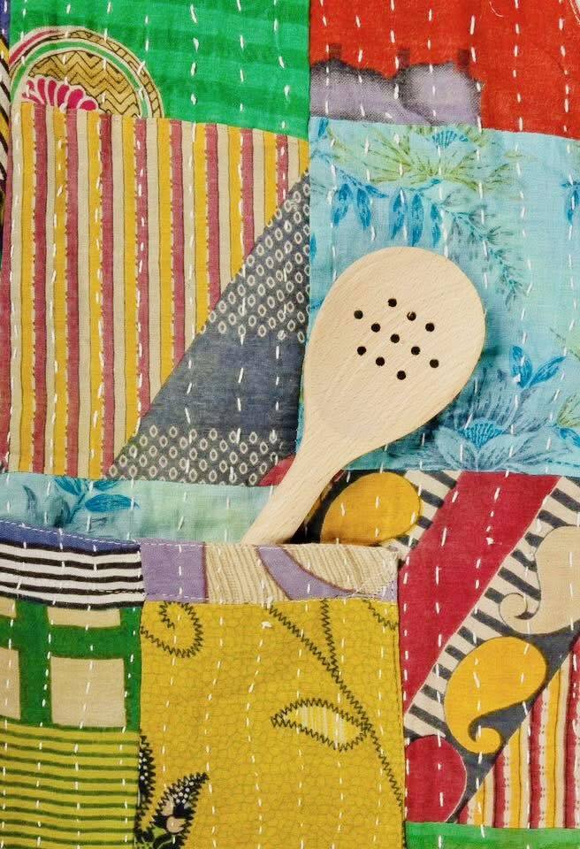 Darn Good Yarn: Limited Edition: Woodstock Dreams Kantha Patchwork Apron, Clothing and Accessories