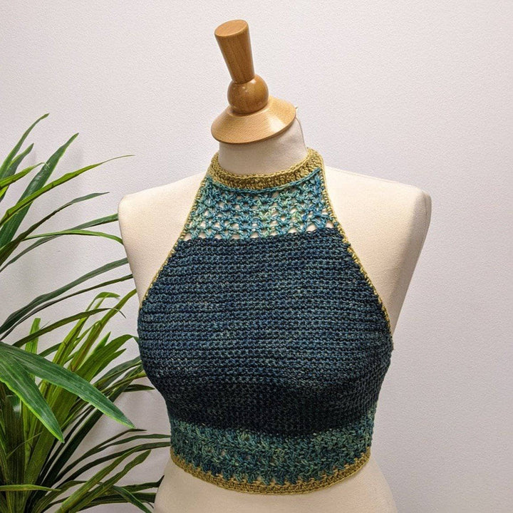 A Stylish crochet halter top