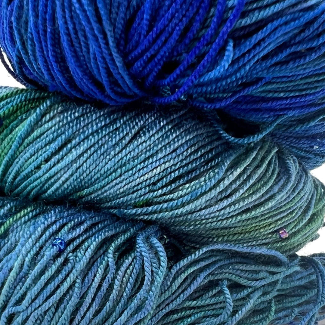 Hand Beaded Silk Yarn - Darn Good Yarn