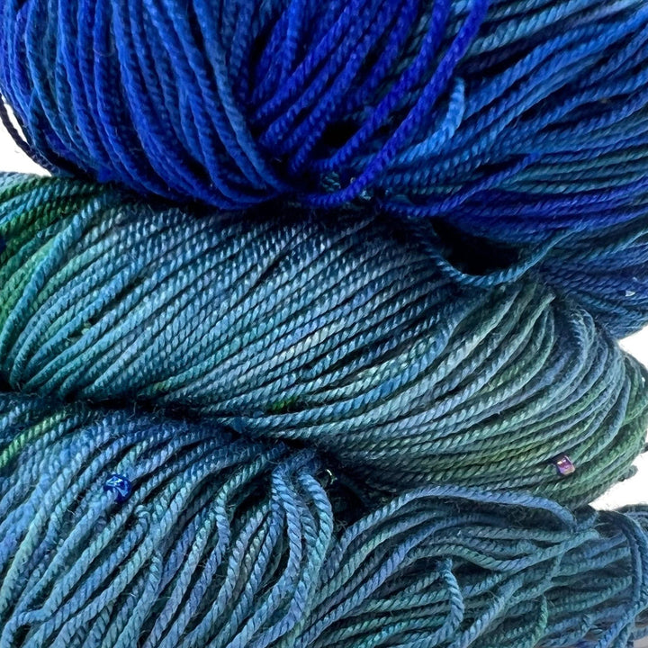 Hand Beaded Silk Yarn - Darn Good Yarn
