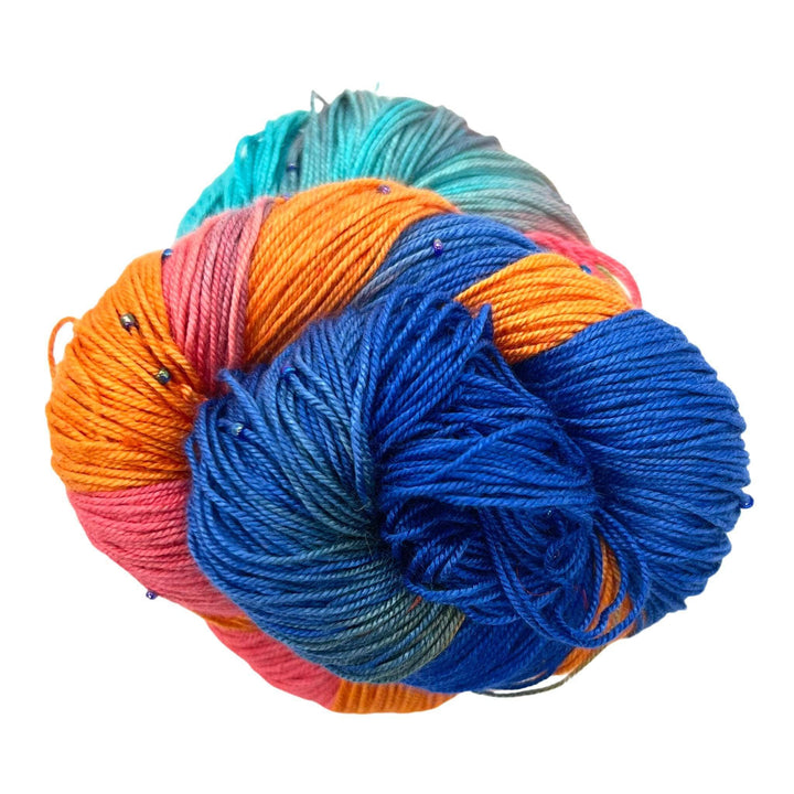 Hand Beaded Silk Yarn - Darn Good Yarn
