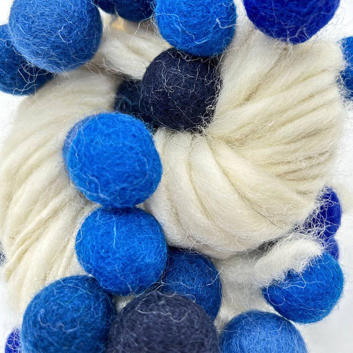 Surplus Discontinued Colors: Handmade Thick and Thin Wool Felt Ball Yarn - Darn Good Yarn