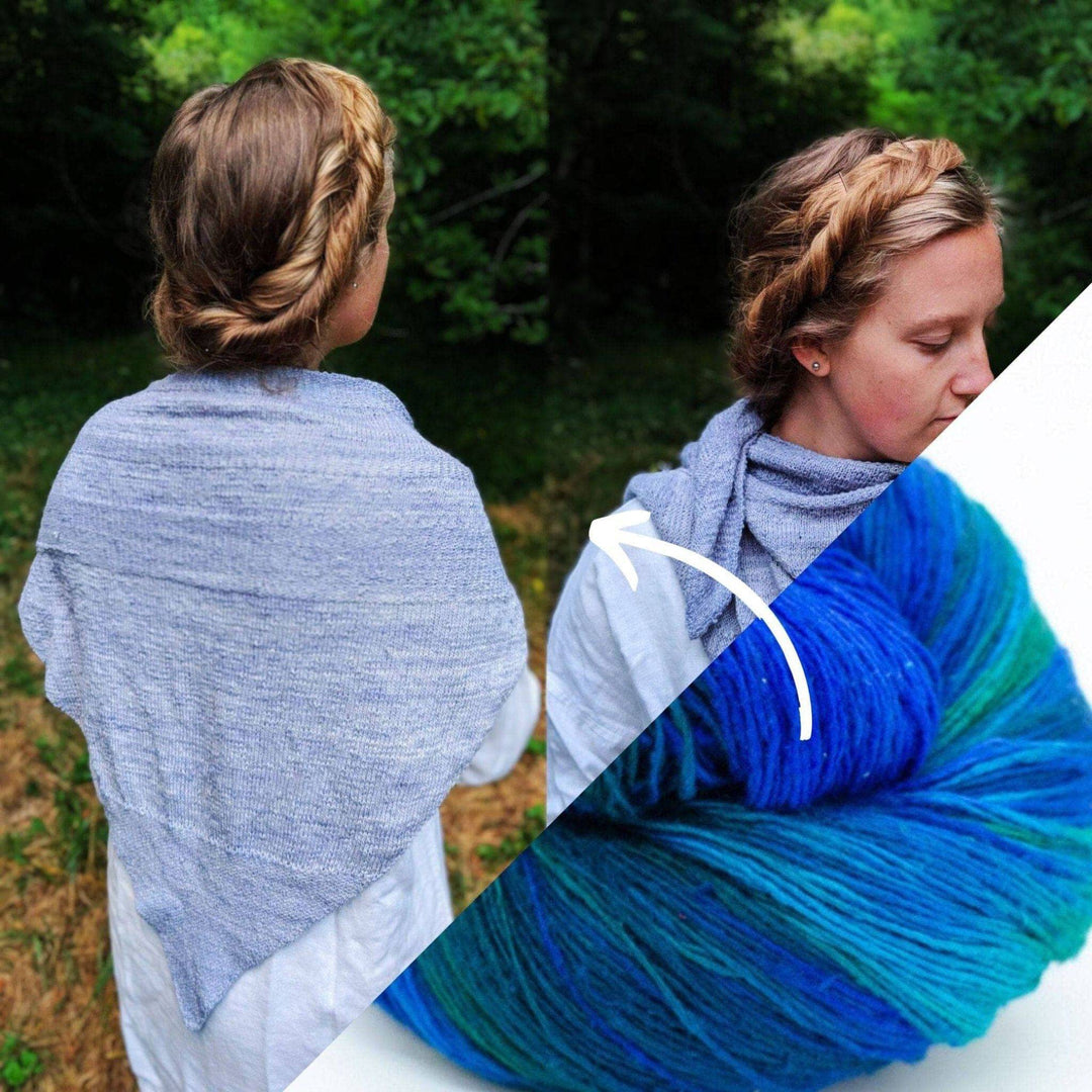 Serendipity Lace Weight Silk Shawl Knit Kit - Darn Good Yarn