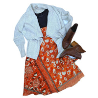 Reversible Wrap Skirt from India - Darn Good Yarn