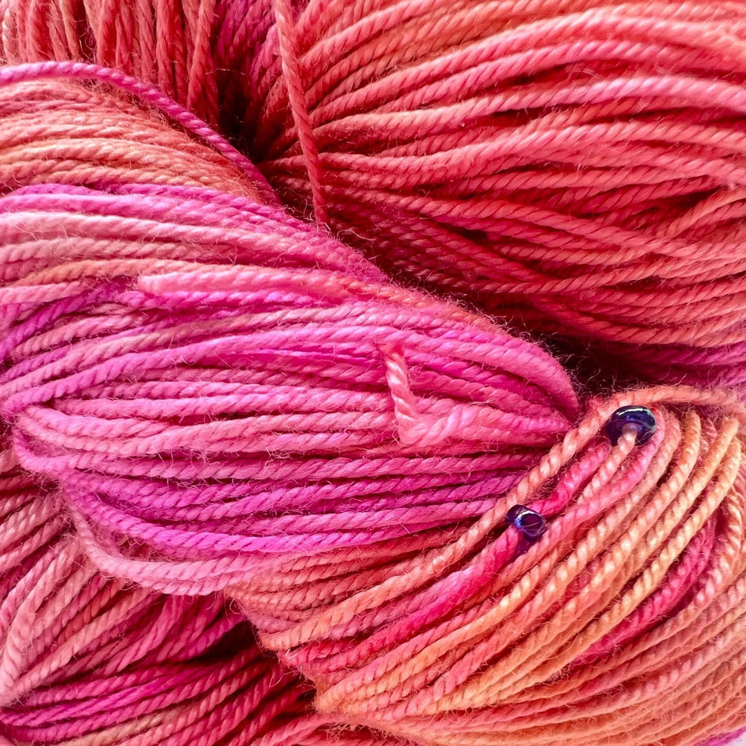 Hand Beaded Silk Yarn - Darn Good Yarn