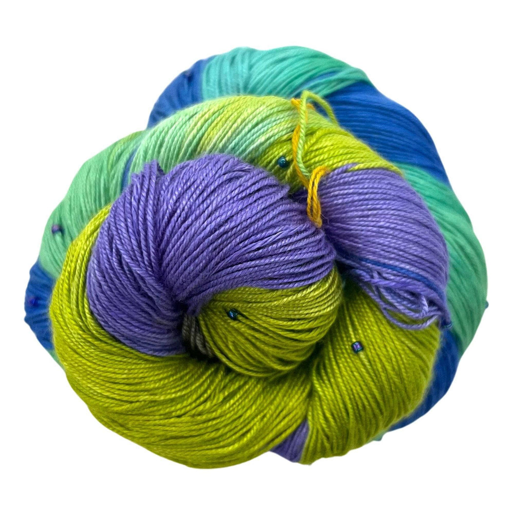 Hand Beaded Silk Yarn - Darn Good Yarn