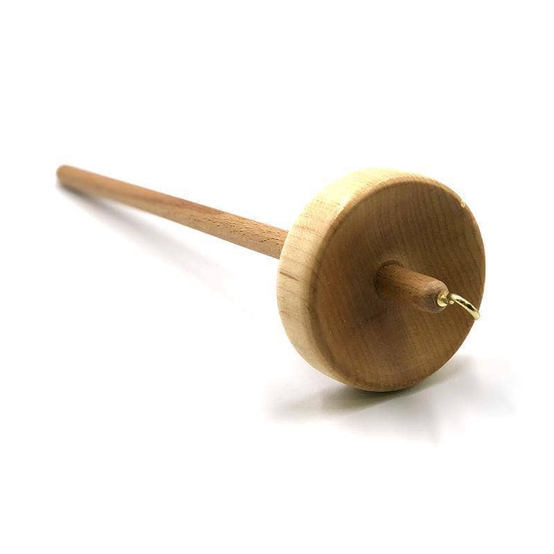 Top Whorl Drop Spindle with a white background