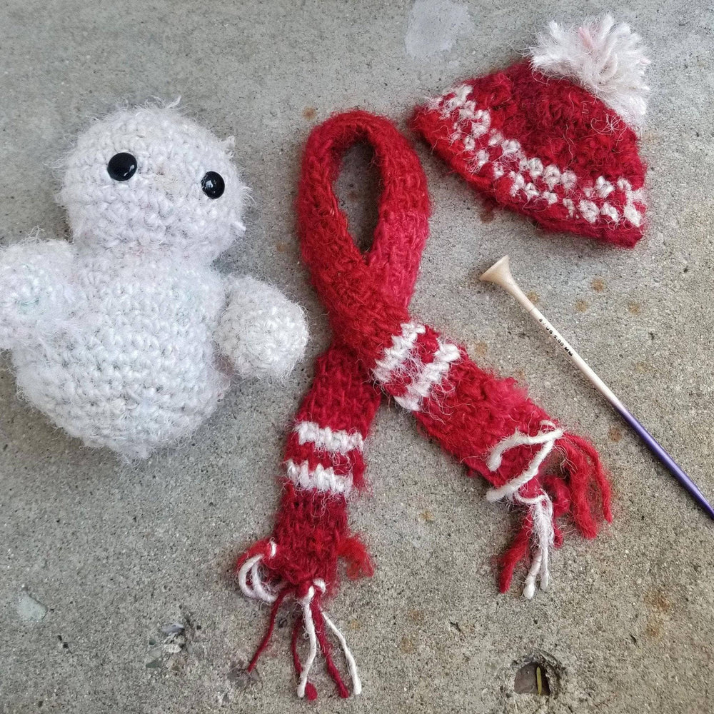 Silky Snowman Amigurumi Crochet Kit | Darn Good Yarn - eco-friendly yarn + boho clothing