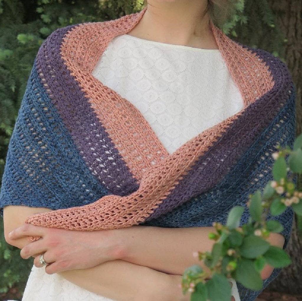 Sunset On The Water Shawl Crochet Kit | Darn Good Yarn - eco-friendly yarn + boho clothing