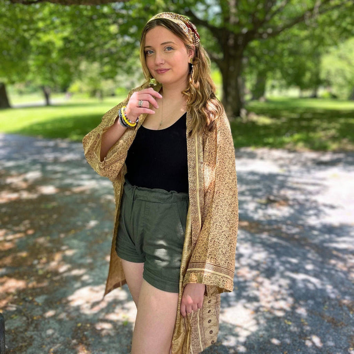 The Charlotte - Short Sari Robe - Darn Good Yarn