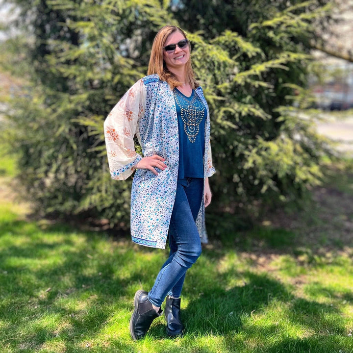 The Charlotte - Short Sari Robe - Darn Good Yarn