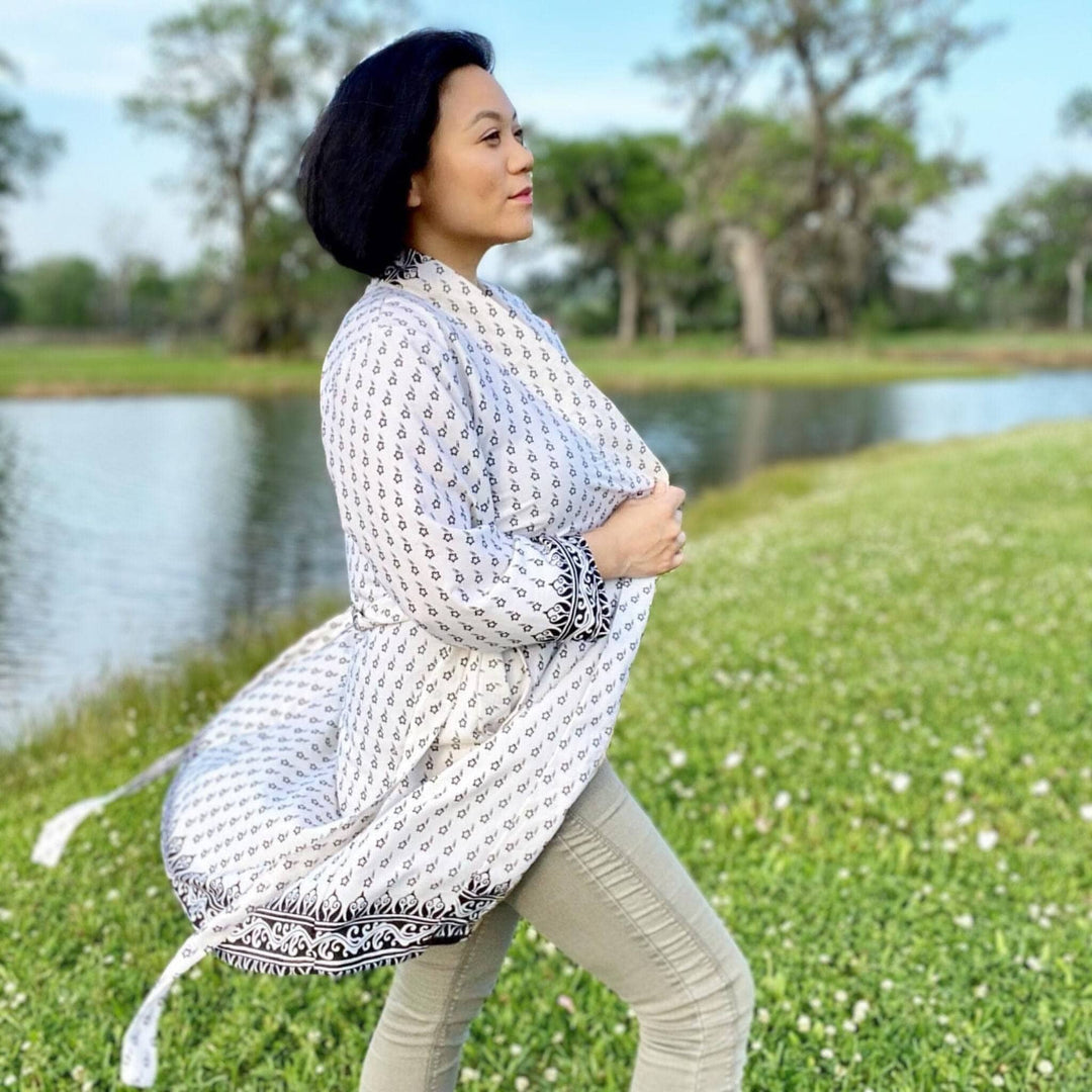 The Charlotte - Short Sari Robe - Darn Good Yarn