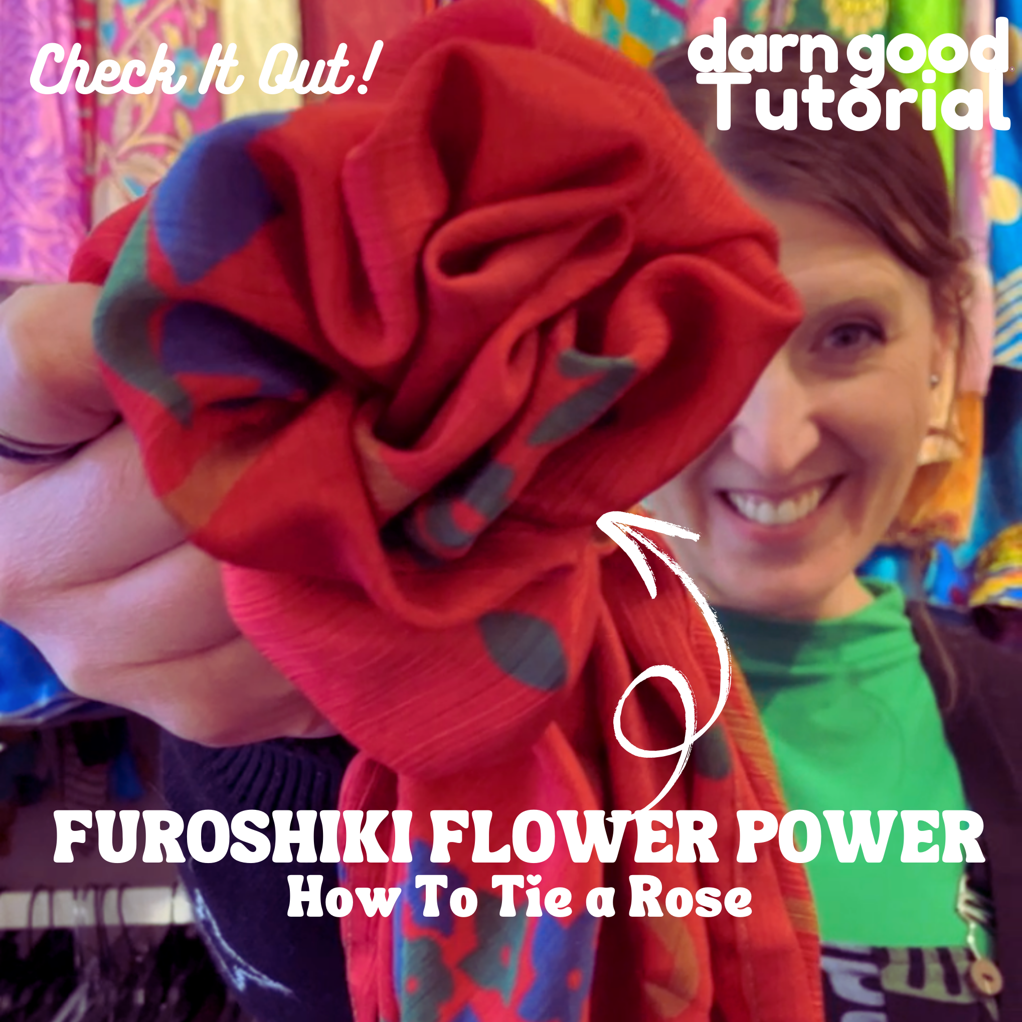 Master the Art of Furoshiki: Tie Your Scarf into a Stunning Rose