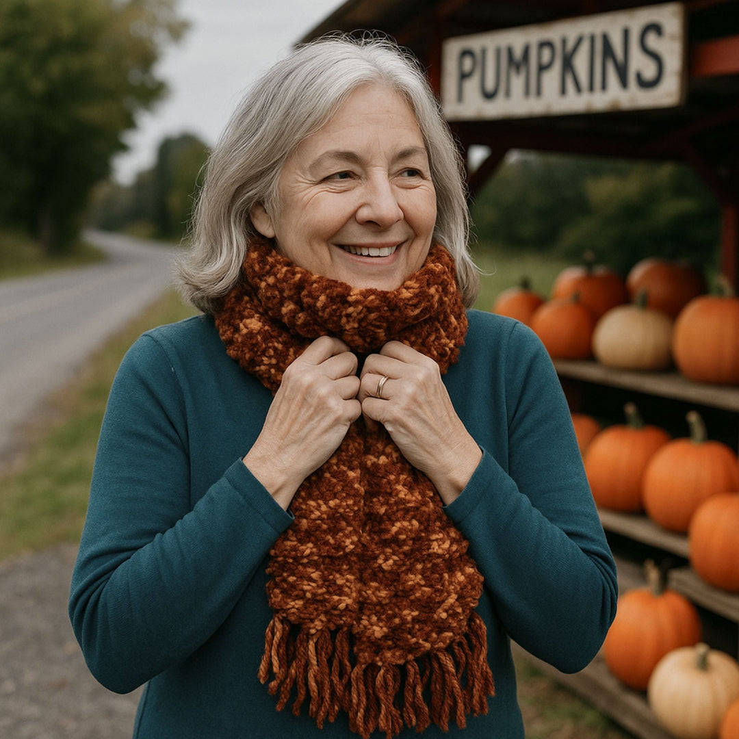 Winter’s Edge Scarf – Easy Chunky Knit Pattern for Holiday Gifting