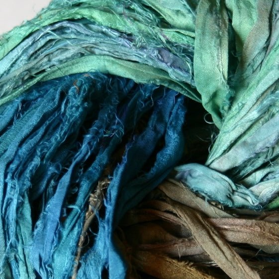 A common question about recycled silk ribbon – Darn Good Yarn