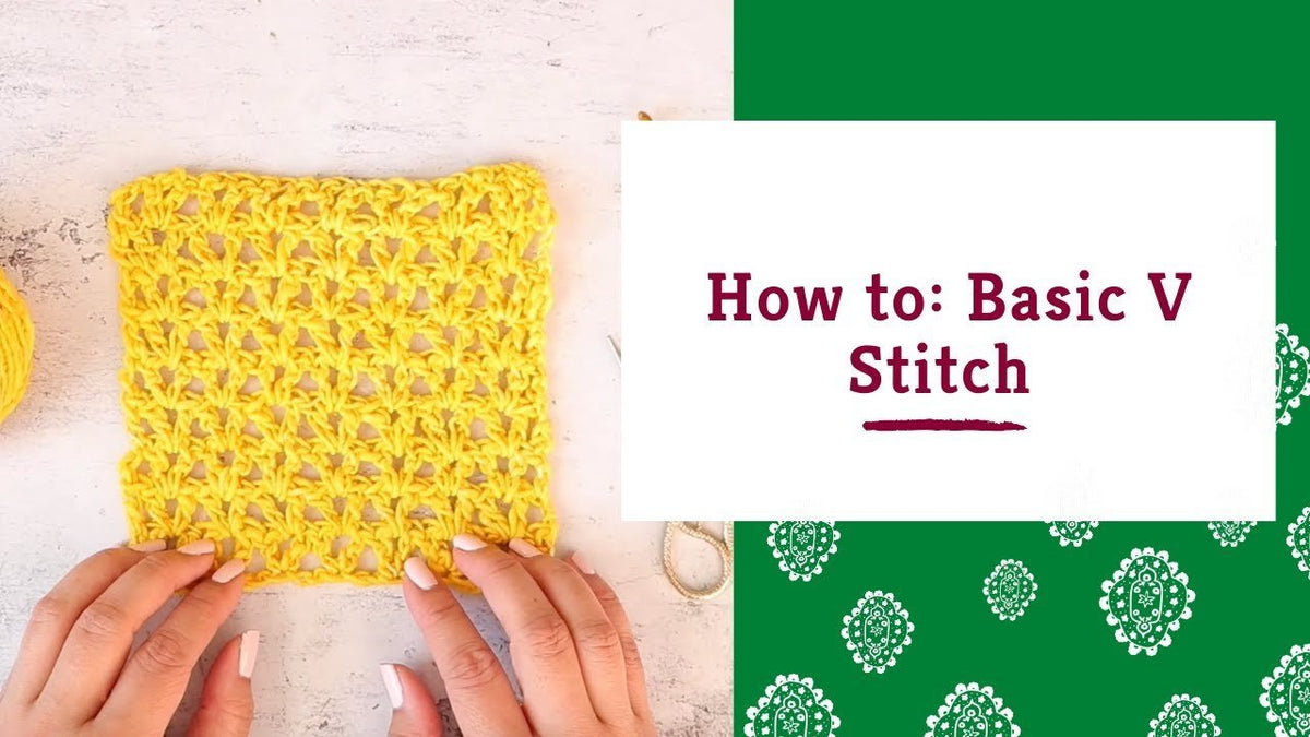 Crochet Basic V Stitch Tutorial | Darn Good Yarn