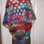 CROCHET: Colorful Silk Sari Ribbon Shawl