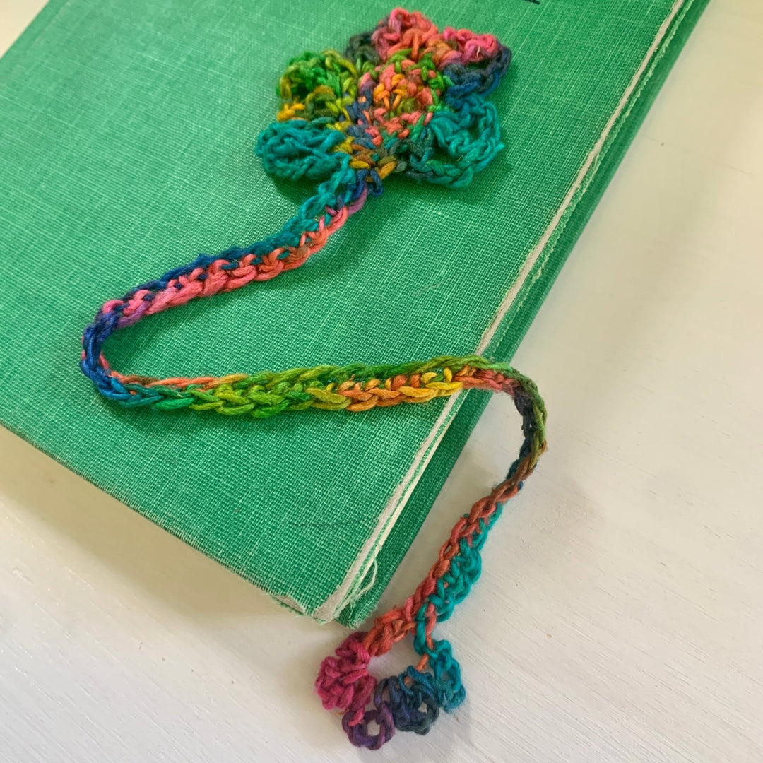 Crochet Lacy Flower Bookmark - Darn Good Yarn