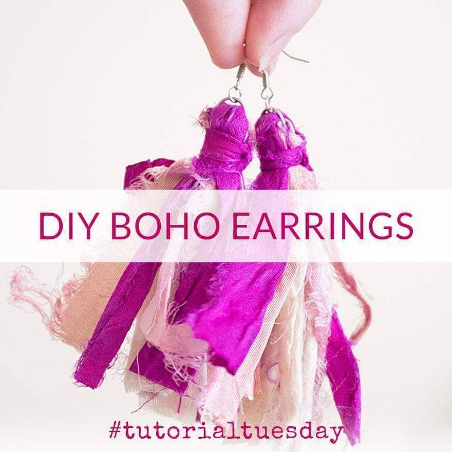 DIY Boho Earrings - Darn Good Yarn