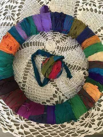 DIY Handmade Ribbon Wreath Tutorial - Darn Good Yarn