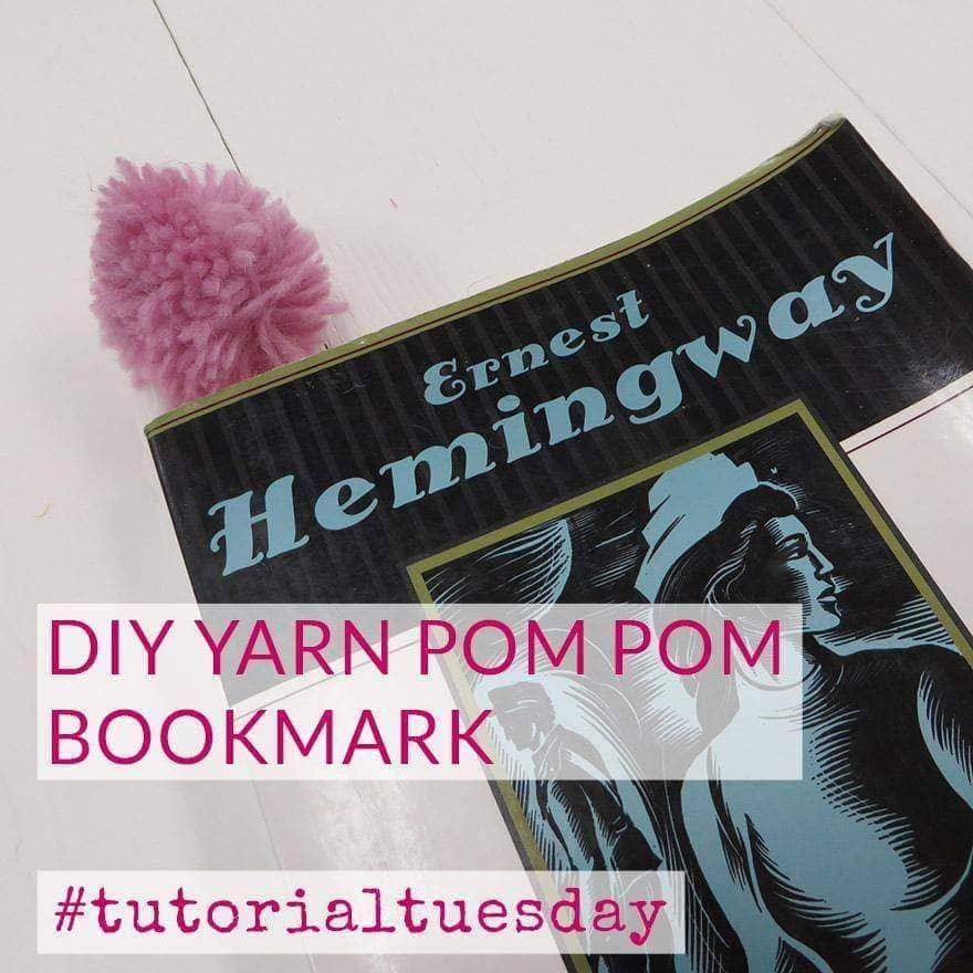 DIY Yarn Pom Pom Bookmark - Darn Good Yarn