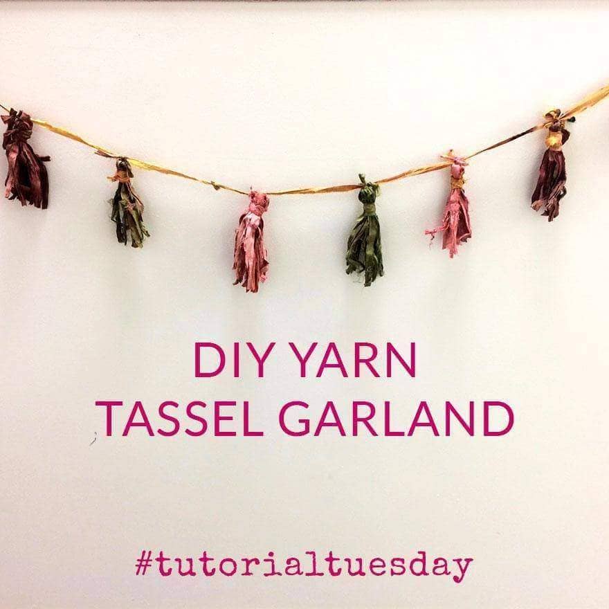 DIY Yarn Tassel Garland - Darn Good Yarn