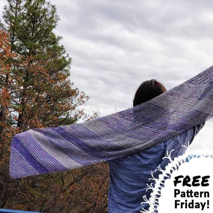 FREE PATTERN FRIDAY: Frosted Forest Wrap Knitting Pattern - Darn Good Yarn