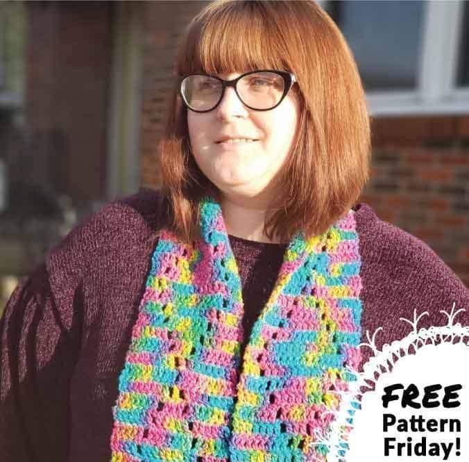 FREE PATTERN FRIDAY: Graduating Diamonds Scarf Crochet Pattern - Darn Good Yarn