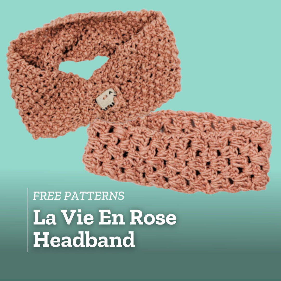 Free Patterns: Crochet or Knit the La Vie En Rose Headband - Darn Good Yarn