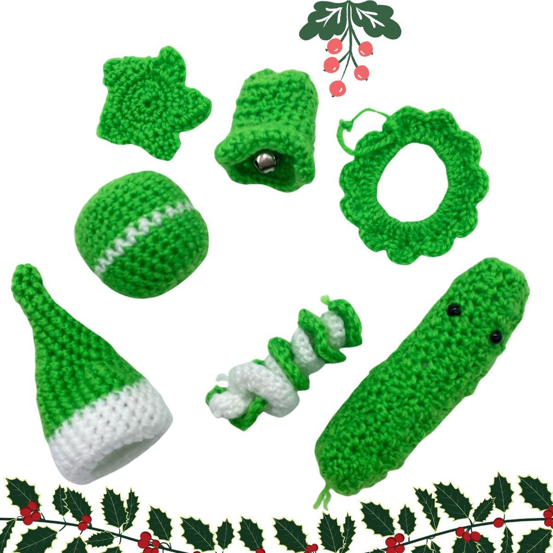 Frog Amigurumi Kit Crochet Christmas Ornaments - Darn Good Yarn