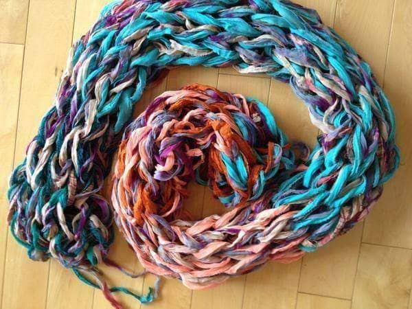 How to Arm Knit and Delicious Fibers to Use - Darn Good Yarn