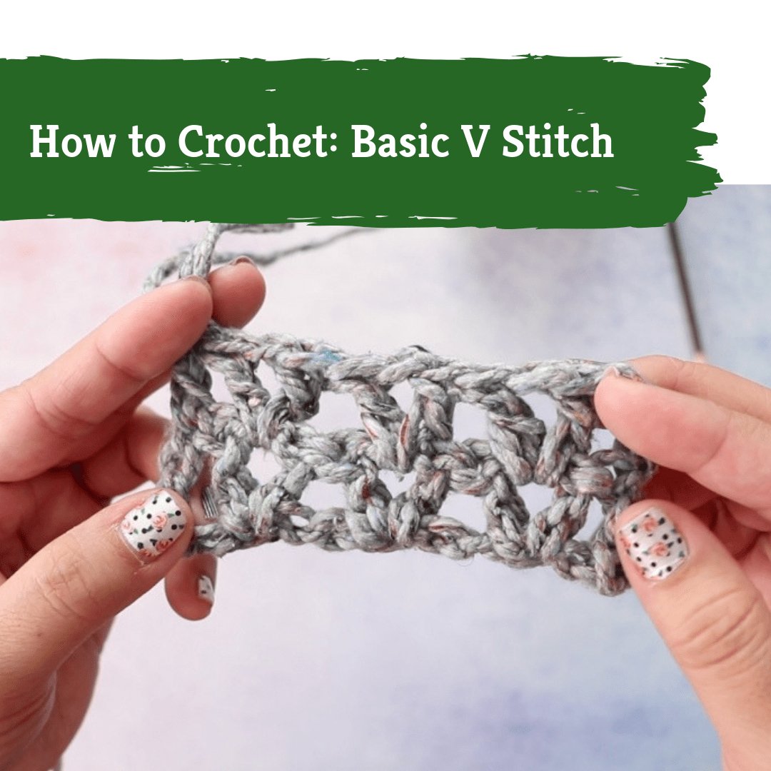 How to Crochet: Basic V Stitch - Darn Good Yarn