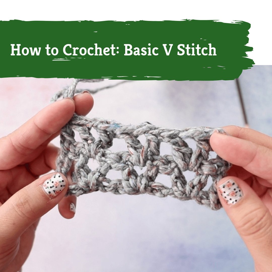 How to Crochet: Basic V Stitch – Darn Good Yarn