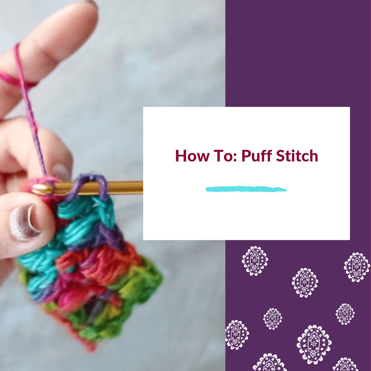 How to Crochet: Puff Stitch - Darn Good Yarn