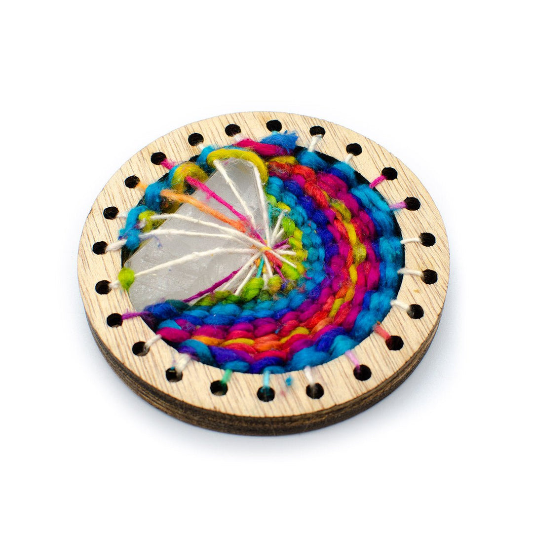 How to Make a Chakra Round Weaving - Darn Good Yarn
