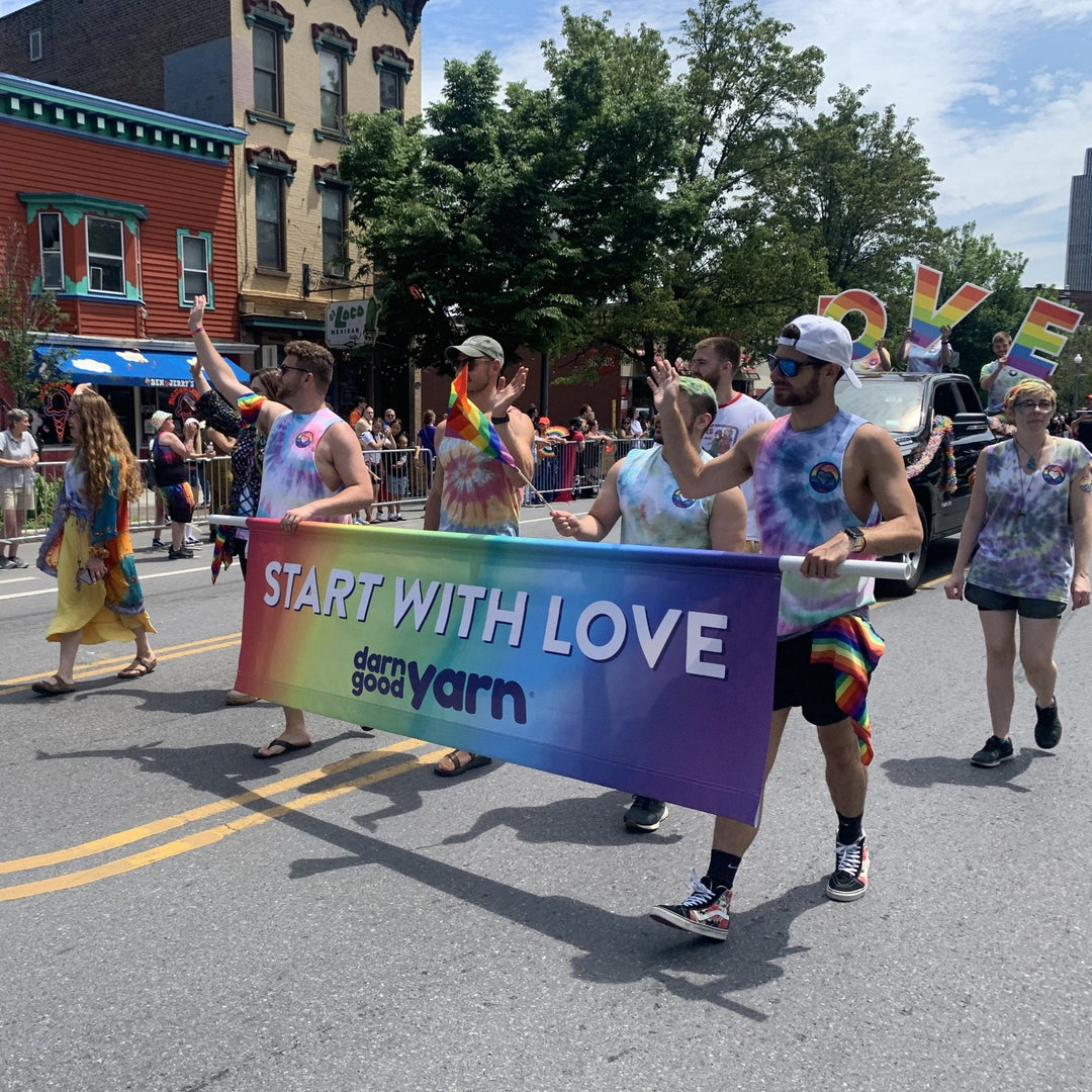 How to Tie Dye Your DGY Pride 2022 T-Shirt - Darn Good Yarn