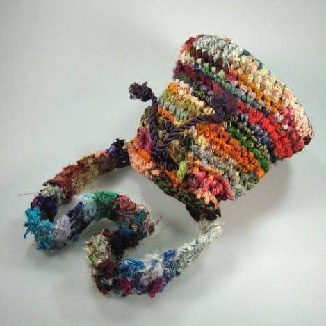 Recycled Silk Sari Ribbon Purses - Darn Good Yarn