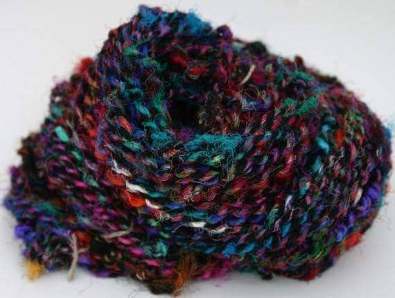 This week's featured yarn: Stained Glass Wool and Recycled Silk Yarn - Darn Good Yarn