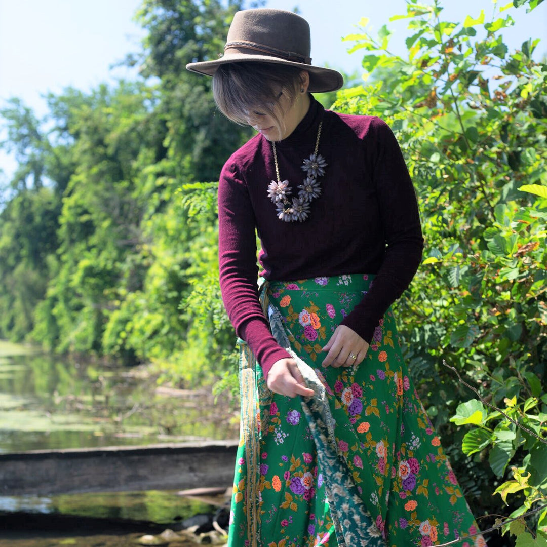 Tops to Wear with Your Sari Wrap Skirt - A Year Round Fashion Guide - Darn Good Yarn